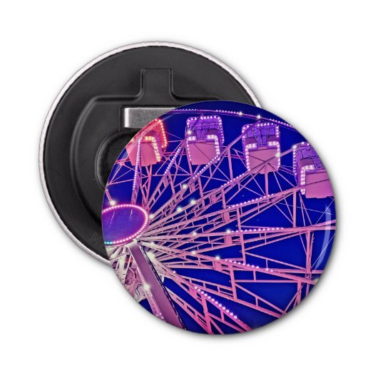 紫とピンクの観覧車 栓抜き (正面)