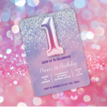 紫とピンクの誕生日バルーン