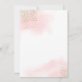 紫とピンクの金ゴールド蝶の赤ちゃんシャワー 招待状 (裏面)