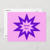 紫とピンクの銃はがき殺し ポストカード (正面/裏面)