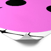 紫とピンクの顔コラージュのポスター ポスター (角)