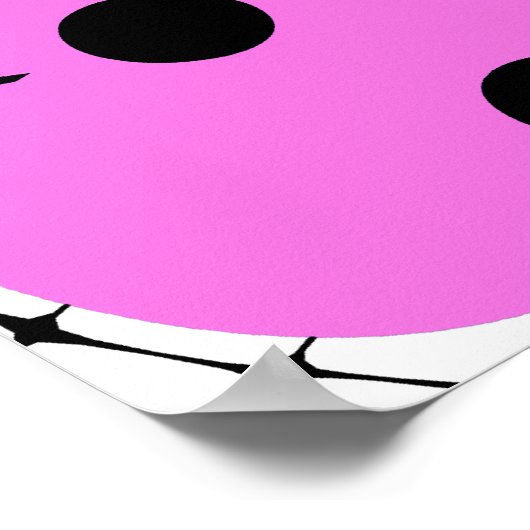 紫とピンクの顔コラージュのポスター ポスター (角)