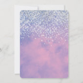 紫とピンクの15歳の誕生日バルーン 招待状 (裏面)