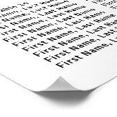 紫とピンクの20台結婚の座席表 ポスター (角)