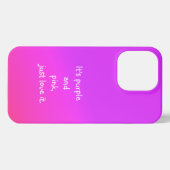 紫とピンクのJust Love it Phone Case iPhoneケース (裏面横)