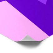 紫とピンクガンズキルプリント ポスター (角)