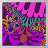 紫とピンクモダン ポスター (正面)