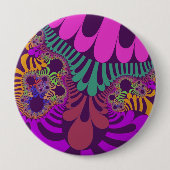 紫とピンクモダン 缶バッジ (正面)