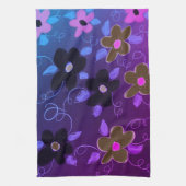 紫とピンク キッチンタオル (縦)