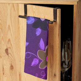 紫とピンク キッチンタオル