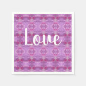 紫とピンク スタンダードカクテルナプキン (正面)