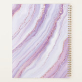 紫とフェミニン金ゴールド大理石 | お名前 プランナー手帳 (裏面)
