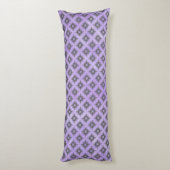 紫とブロンズのダイヤモンドバーストパターン ボディピロー (裏面 (縦))