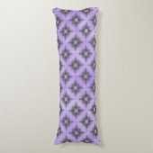 紫とブロンズのダイヤモンドバーストパターン ボディピロー (正面縦)