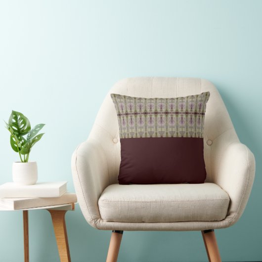 紫とベージュのブルゴーニュ クッション (椅子)