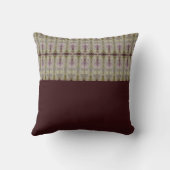 紫とベージュのブルゴーニュ クッション (裏面)