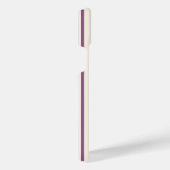 紫とベージュの五ストライプ色 iPhoneケース (右側面)