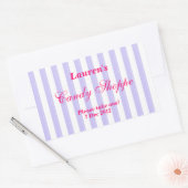 紫とホットピンクのキャンディーショップシール 長方形シール (封筒)