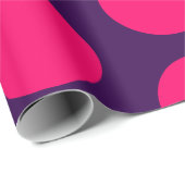 紫とホットピンクのポリックドット誕生日 ラッピングペーパー (ロールコーナー)
