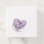 紫とポップ・アートの応援のベビーシャワーメッセージカード フェイバータグ (インサイチュ)