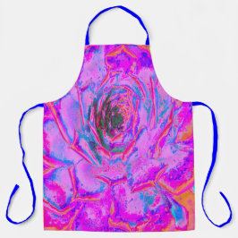 紫とマゼンタの多汁性セダムロゼット エプロン