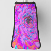 紫とマゼンタの多汁性セダムロゼット ゴルフヘッドカバー (回転90)