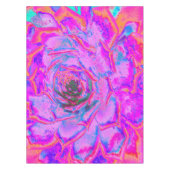 紫とマゼンタの多汁性セダムロゼット テーブルクロス (正面)