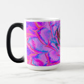 紫とマゼンタの多汁性セダムロゼット モーフィングマグカップ (左)