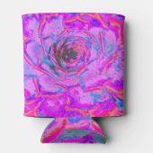 紫とマゼンタの多汁性セダムロゼット 缶クーラー (裏面)