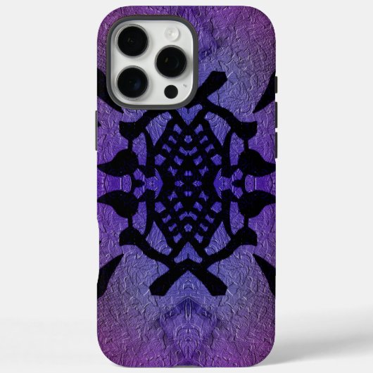 紫とマゼンタの対称パターン Case-Mate iPhoneケース (裏面)