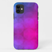 紫とマゼンタの抽象芸術の円 Case-Mate iPhoneケース (裏面)