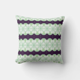 紫とミントグリーンのリバーシブルピロー クッション