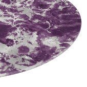 紫とモダン銀の大理石のパターン カッティングボード (角)