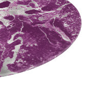 紫とモダン銀の大理石のパターン カッティングボード (角)