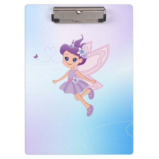 紫とライトブルーのクリップボード クリップボード (正面)