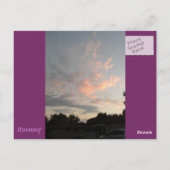 紫とライトブルースカイ雲はがき ポストカード (裏面)