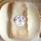 紫とライトブルーバラワイングラスラベルラベル ワイングラスタグ