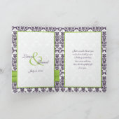 紫とライムのサンキューカード(写真あり) サンキューカード (内部)