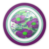 紫とライムグリーン セラミックノブ (正面)