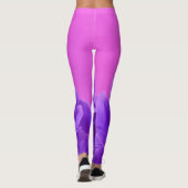 紫とラズベリーのフローラ レギンス (裏面)