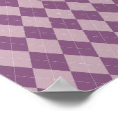 紫とラベンダーのパタアーガイルーン ポスター (角)