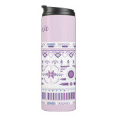 紫とラベンダーの幾何学的ボホパターン タンブラー (回転右)