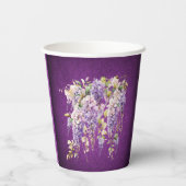紫とラベンダーの藤結婚の 紙コップ (裏面)