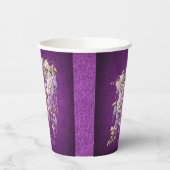 紫とラベンダーの藤結婚の 紙コップ (左)