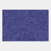 紫とラベンダースパイラルパターン ラッピングペーパーシート (正面3)