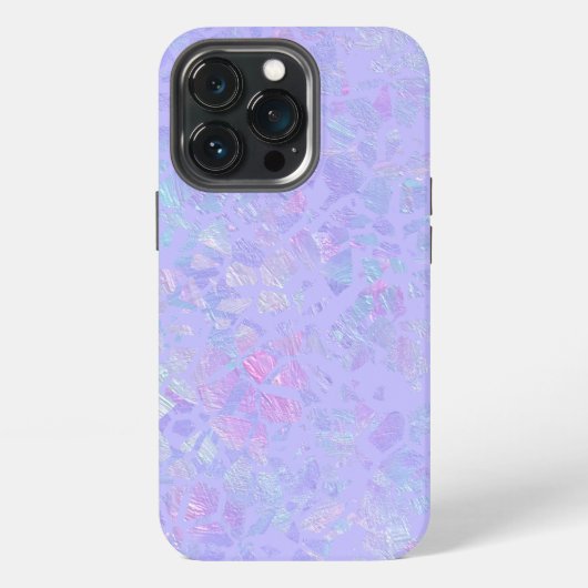 紫と多色のフレークス iPhoneケース (裏面)
