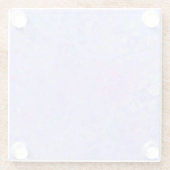 紫と数々の色の薄片 ガラスコースター (裏面)