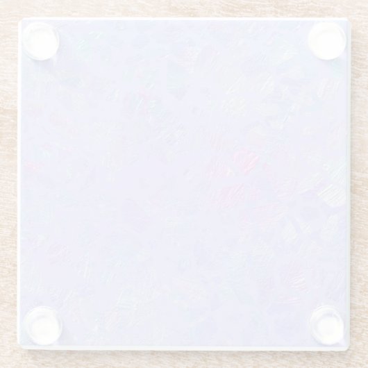 紫と数々の色の薄片 ガラスコースター (裏面)