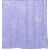 紫と数々の色の薄片 シャワーカーテン (正面)