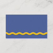 紫と日当たりの良い黄色の波型フレーム 名刺 (裏面)